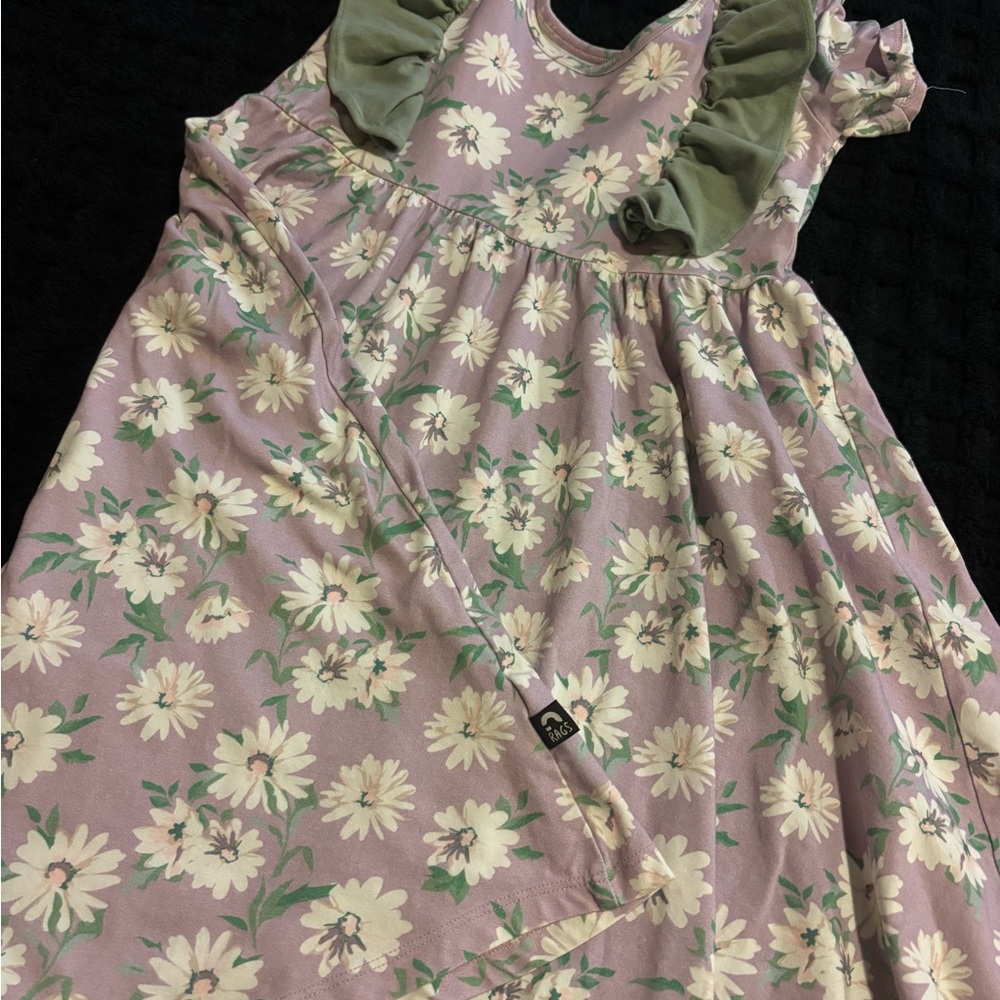 Floral Dress with Ruffle Sleeves